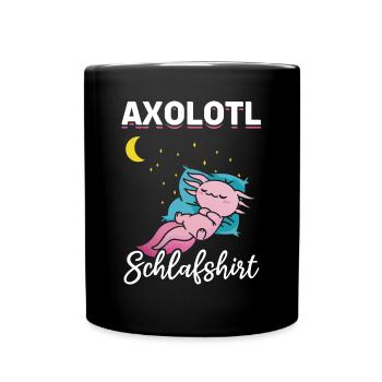 Axolotl Schlafshirt Axolotl Kawaii Cute Axolotl - Tasse einfarbig - Schwarz - Vorne