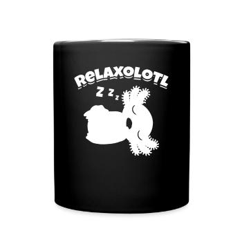 Drôle d’Axolotl Relaxant - Axolotl Relaxolotl - Mug uni - noir - Devant