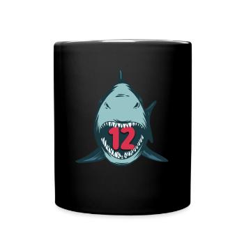 Megalodon Hai 12th birthday 12 years Megalodon - Full Colour Mug - black - Front