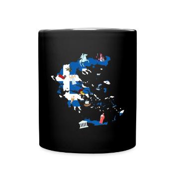 Greece - Full Colour Mug - black - Front