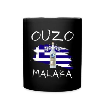 Ouzo Malaka - Tasse einfarbig - Schwarz - Vorne