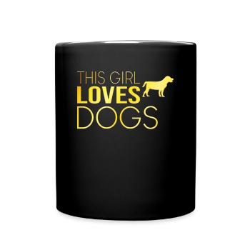 Dicton de chien de fille - Mug uni - noir - Devant