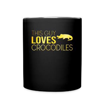 Typ Krokodil Spruch - Tasse einfarbig - Schwarz - Vorne