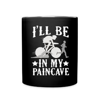 I'll Be In My Paincave Triathlon - Full Colour Mug - black - Front