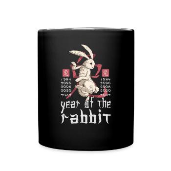 Personnage de lapin chinois Nouvel An 2023 - Mug uni - noir - Devant