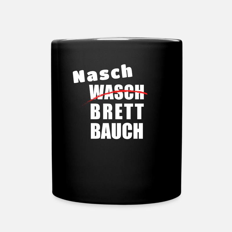 Naschbrettbauch | One-Pack Nasch-Katze - Tasse einfarbig - Schwarz