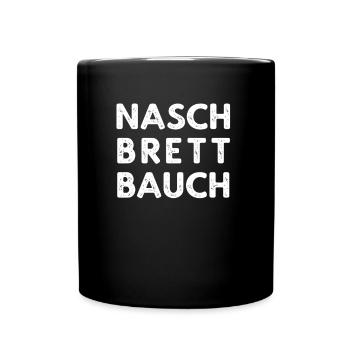 Naschbrettbauch | One-Pack Nasch-Katze - Tasse einfarbig - Schwarz - Vorne