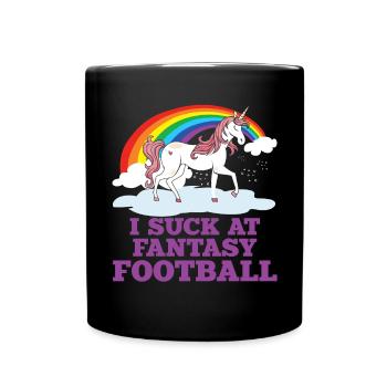 Ich Lutsche Am Fantasy Football -Verlierer - Tasse einfarbig - Schwarz - Vorne