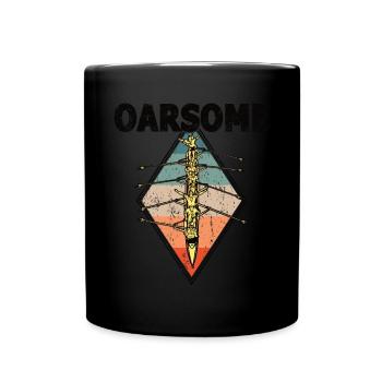 Rudern Oarsome für Ruderer Kajak Kanu Wassersport - Tasse einfarbig - Schwarz - Vorne
