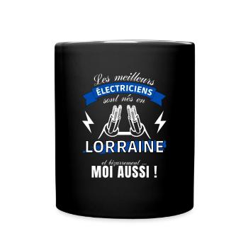 Cadeau Homme électricien Lorrain Anniversaire Noel - Mug uni - noir - Devant