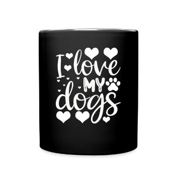 J’aime mes chiens - Mug uni - noir - Devant