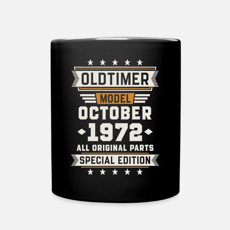 Oldtimer Octobre 1972 Cadeau d’anniversaire - Mug uni - noir