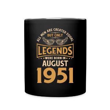 Anniversaire Les légendes ont été gebo en août 1951 - Mug uni - noir - Devant