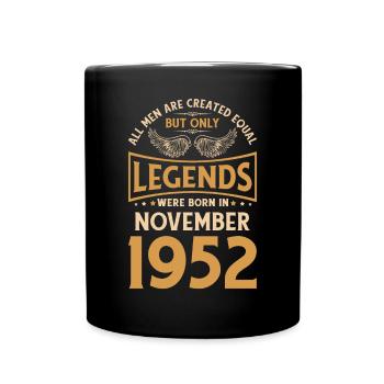 70. Geburtstag Die Legenden wurden im November 195 - Tasse einfarbig - Schwarz - Vorne