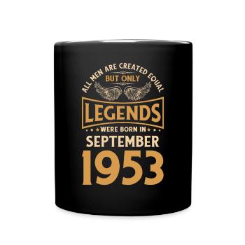 70th birthday The legends were born in September 19 - Full Colour Mug - black - Front