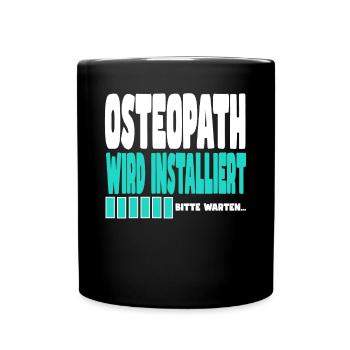 Osteopath wird installiert - Tasse einfarbig - Schwarz - Vorne