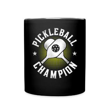 Pickleball Pickleball Champion - Tasse einfarbig - Schwarz - Vorne
