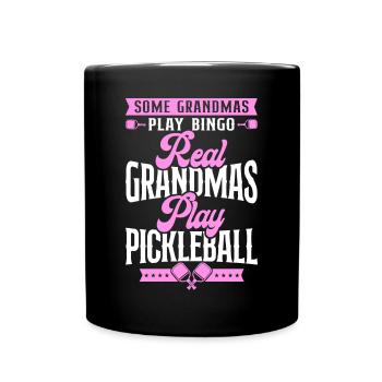 Pickleball Grandma Some Grandmas - Tasse einfarbig - Schwarz - Vorne