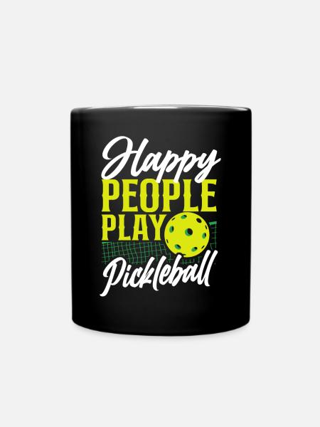 Pickleball Les gens heureux jouent - Mug uni - noir