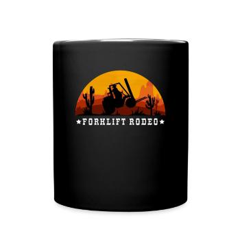 Chariot élévateur Rodeo Shirt Cadeau Chariot élévateur - Mug uni - noir - Devant