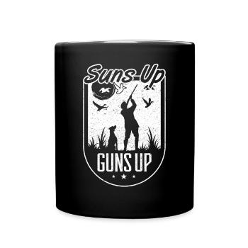 Chien de chasse Soleils Up Guns Up Duck Hunting - Mug uni - noir - Devant