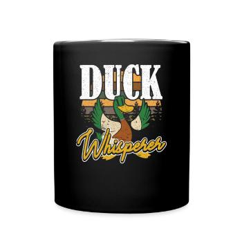 Duck Whisperer Entenjagd - Tasse einfarbig - Schwarz - Vorne