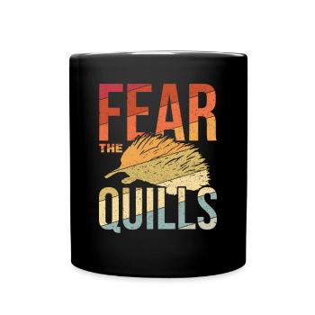 Stachlige Nagetier Fear the Quills Stachelschwein - Tasse einfarbig - Schwarz - Vorne
