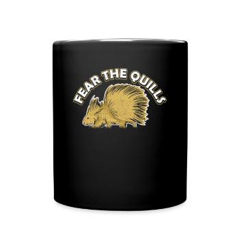 Stachlige Nagetier Fear the Quills Stachelschwein - Tasse einfarbig - Schwarz - Vorne