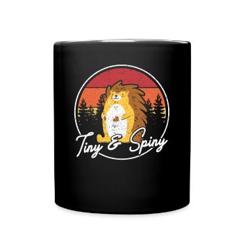 Stachlige Nagetier Tiny and Spiny Stachelschwein - Tasse einfarbig - Schwarz - Vorne