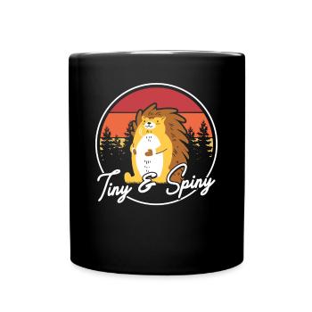 Stachlige Nagetier Tiny and Spiny Stachelschwein - Tasse einfarbig - Schwarz - Vorne