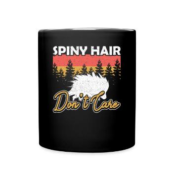 Stachlige Nagetier Spiny Hair dont Care Stachelsch - Tasse einfarbig - Schwarz - Vorne