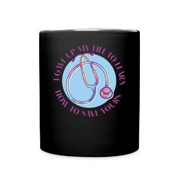 Ich habe mein Leben aufgegeben, um zu lernen - Tasse einfarbig - Schwarz - Vorne