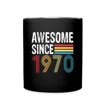 Awesome Since 1970 Geburtstag 1970 Vintage 1970 - Tasse einfarbig - Schwarz - Vorne