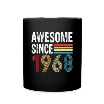 Awesome Since 1968 Geburtstag 1968 Vintage 1968 - Tasse einfarbig - Schwarz - Vorne