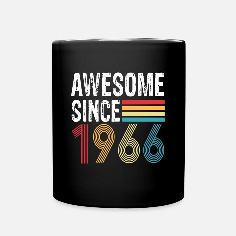 Awesome Since 1966 Birthday 1966 Vintage 1966 - Full Colour Mug - black