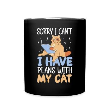 Les amateurs de livres de chats lisent des livres - Mug uni - noir - Devant