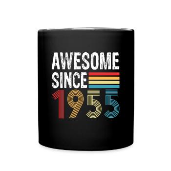 Génial depuis 1955 Anniversaire 1955 Millésime 1955 - Mug uni - noir - Devant