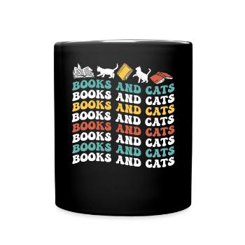 Les amateurs de livres de chats lisent des livres - Mug uni - noir - Devant