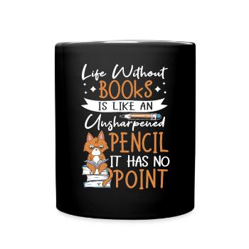 Les amateurs de livres de chats lisent des livres - Mug uni - noir - Devant