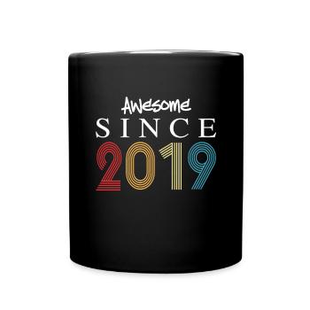 Awesome Since 2019 Birthday 2019 Vintage 2019 - Full Colour Mug - black - Front
