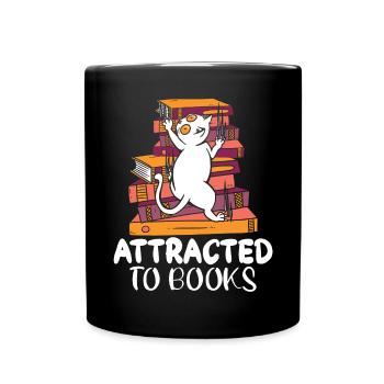Les amateurs de livres de chats lisent des livres - Mug uni - noir - Devant