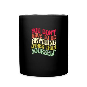 Hippie Peace Flower Power Amour Paix Cadeau - Mug uni - noir - Devant