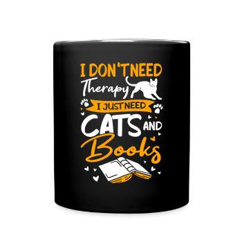 Les amateurs de livres de chats lisent des livres - Mug uni - noir - Devant