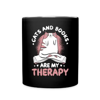 Les amateurs de livres de chats lisent des livres - Mug uni - noir - Devant