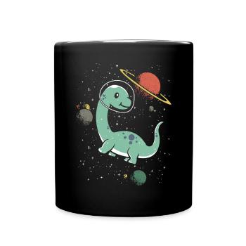 Brachiousaurus Dinosaur Paleontologist Astronaut - Full Colour Mug - black - Front