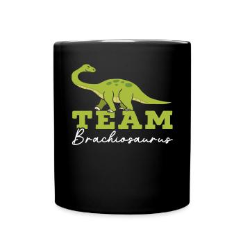 Team Brachiousaurus Dinosaur Future Paleontologist - Full Colour Mug - black - Front