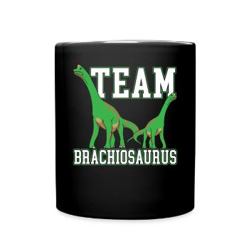Team Brachiousaurus Dinosaur Future Paleontologist - Full Colour Mug - black - Front