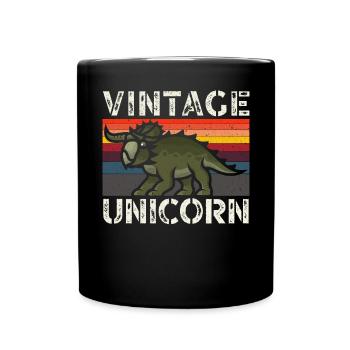 Licorne Vintage Triceratops Dinosaure Préhistorique - Mug uni - noir - Devant