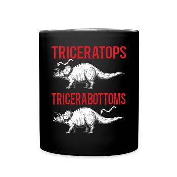 Triceratops Dinosaur Lover Prehistoric Dino - Full Colour Mug - black - Front