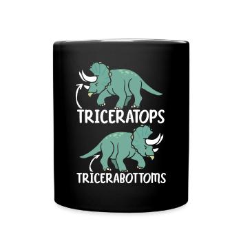 Triceratops Dinosaur Lover Prehistoric Dino - Full Colour Mug - black - Front